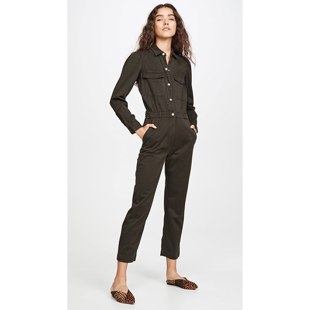 DL1961 “Freya” Coverall Jumpsuit in Forester